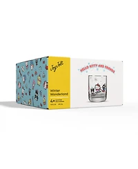JoyJolt Hello Kitty and Friends Winter Wonderland Short Glasses, Set of 4