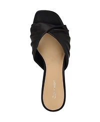 Calvin Klein Women's Imeena Slip-On Kitten Heel Sandals