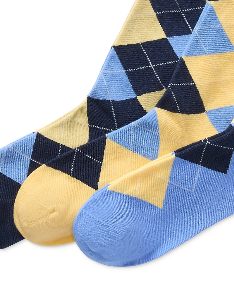 Polo Ralph Lauren Men's 3-Pack Argyle Dress Socks