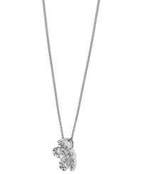 Diamond Flower 18" Pendant Necklace (1/4 ct. t.w.) in 10k White Gold