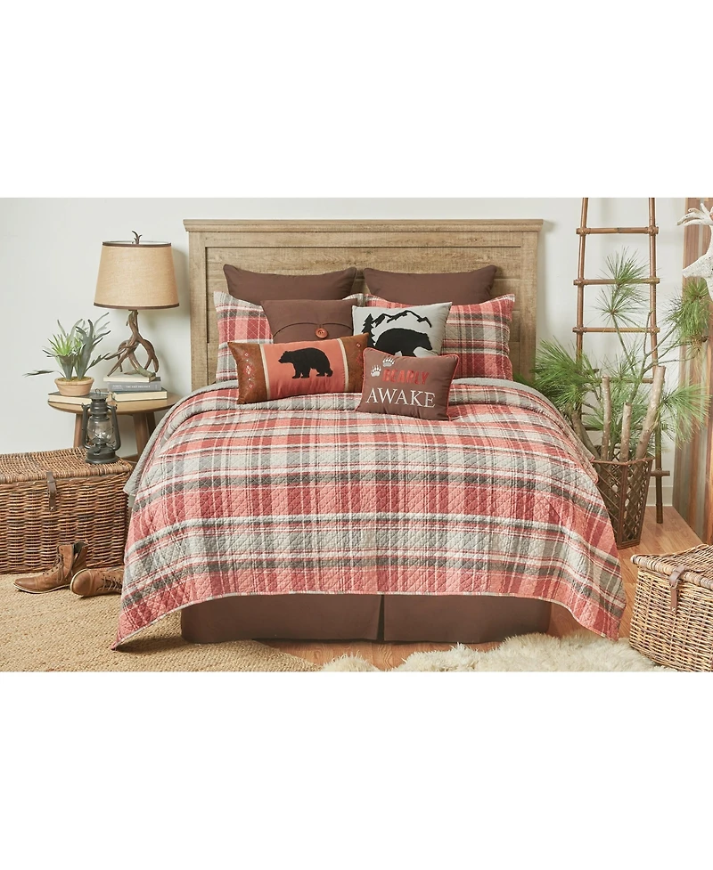 12" x 16" Bearly Awake Embroidered Thanksgiving Throw Pillow