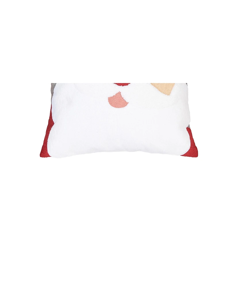 Santa Face 14" x 14" Christmas Holiday Throw Pillow