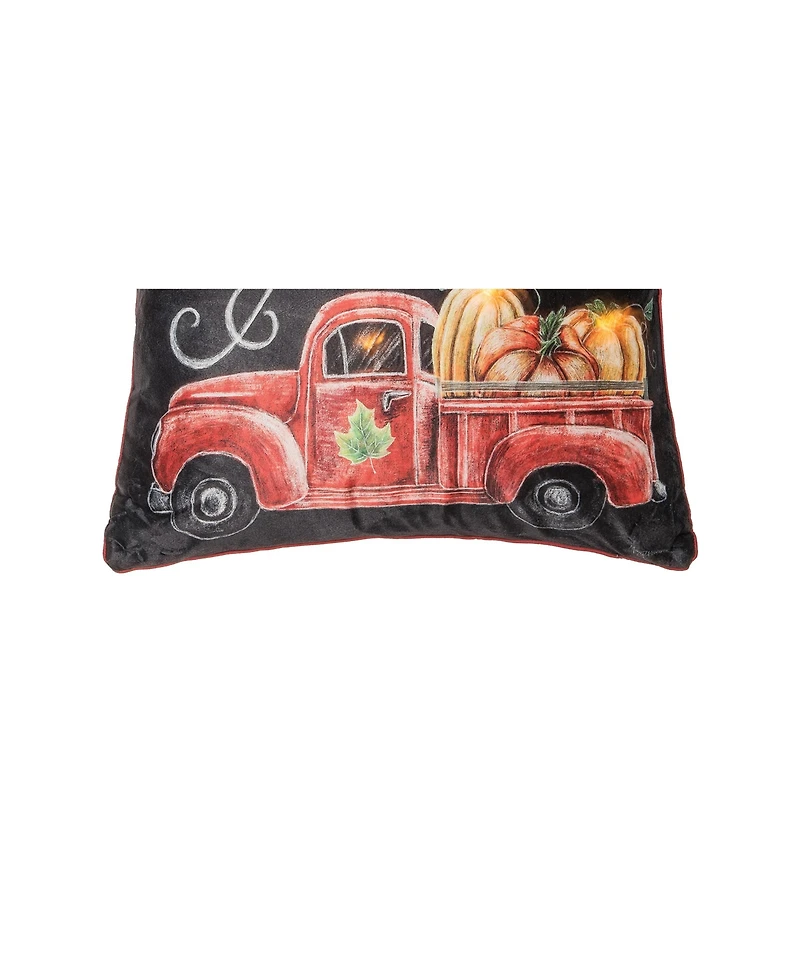 Farmers Market Chalk Light-Up Led 18" x 18" Throw Pillow