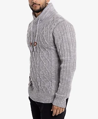X-Ray Men's Shawl Neck Knit Sweater