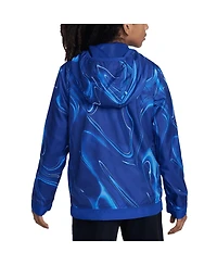 Nike Big Boys and Girls Blue Chelsea Amplify Anorak Half-Zip Hoodie Jacket