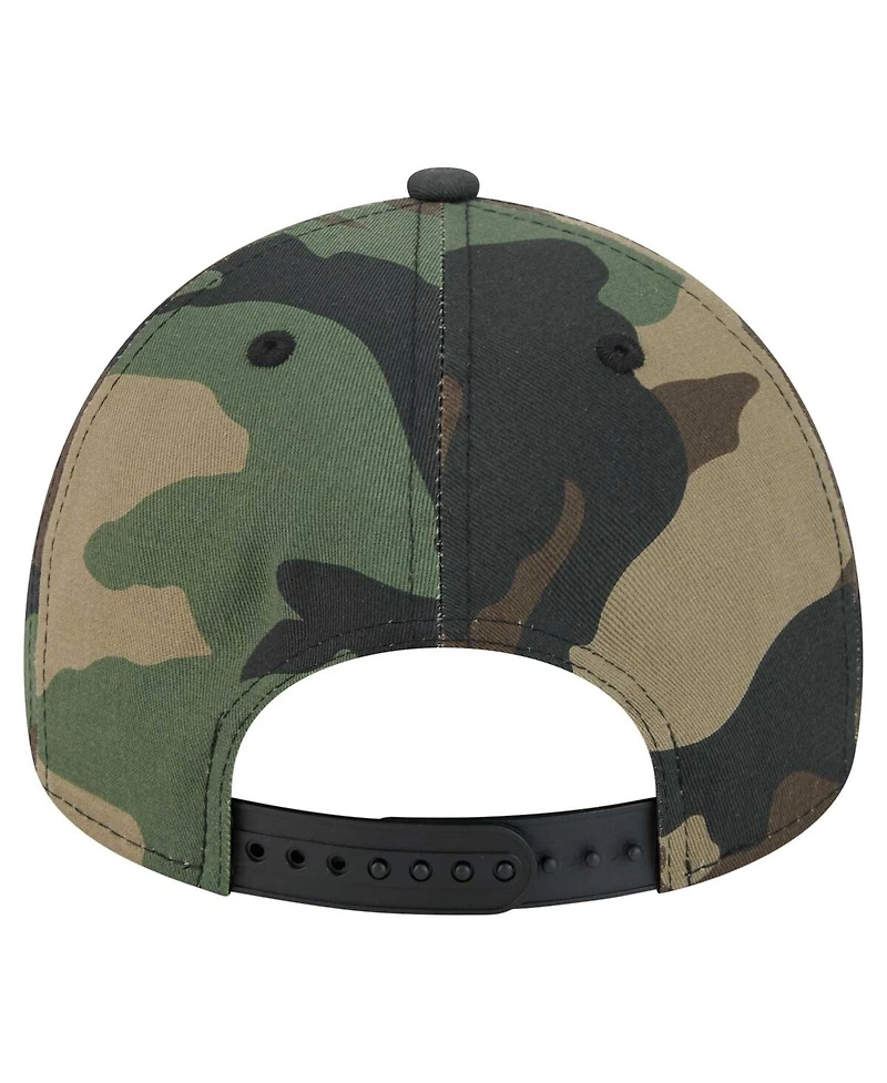 New Era Men's Camo Pittsburgh Steelers Mystic Camo A-Frame 9FORTY Adjustable Hat