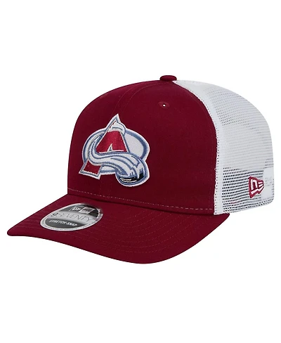 New Era Men's Burgundy Colorado Avalanche Core Trucker 9SEVENTY Stretch-Snap Hat