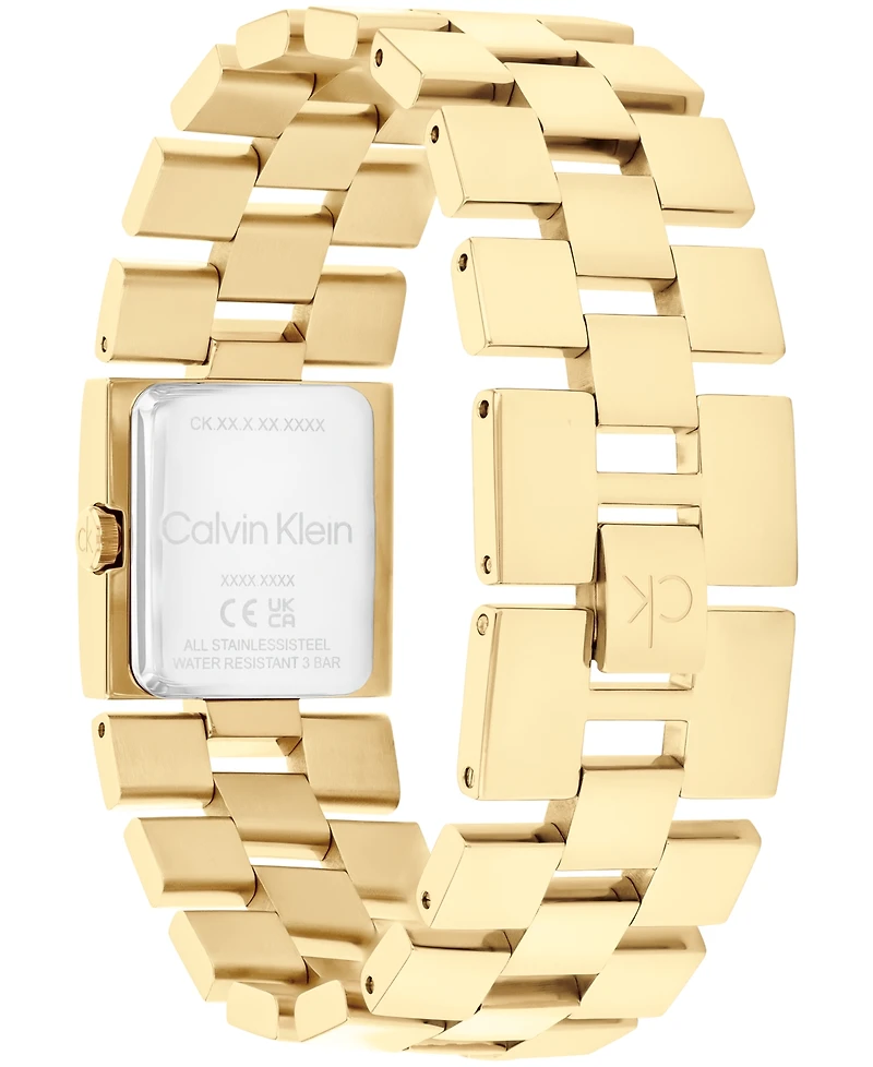 Calvin Klein Women's Ck Meridian Gold Tone Stainless Steel Bracelet Watch, 22mm