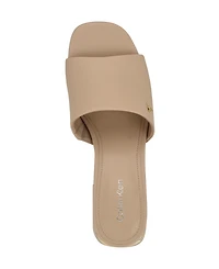 Calvin Klein Women's Rowena Block Heel Slip-On Sandals
