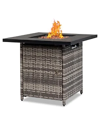 Slickblue 50000 Btu Gas Firepit with Volcanic Stone - Fire Table