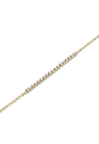 Rosefield Tennis Bracelet 14K Yellow Gold Plated Stainless Steel