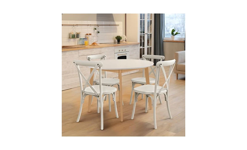 Slickblue 2 piece X- back Garden Plastic Folding Chair