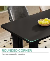 Tribesigns Modern Dining Table for 6 to 8 People, 71" Large Kitchen Table, Rectangular Long Dinner Kitchen, Room, Living