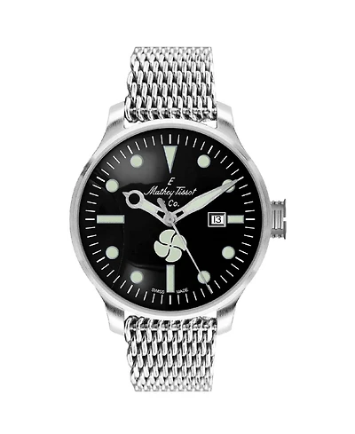 Mathey Tissot Men's Elica Black Dial Watch - U121AN