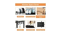 Slickblue 2-Tier Dish Drying Rack for Kitchen Dish Rack with Utensil Holder Bowl Rack Dish Rack