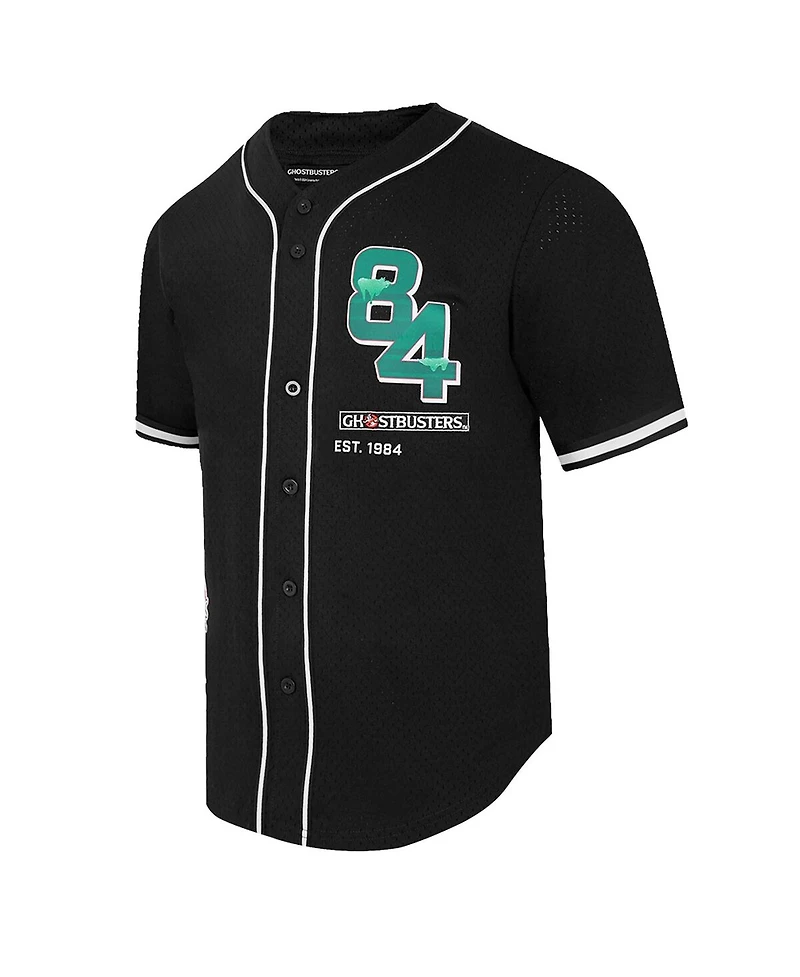Freeze Max Men's Black Ghostbusters The Team Baseball Jersey