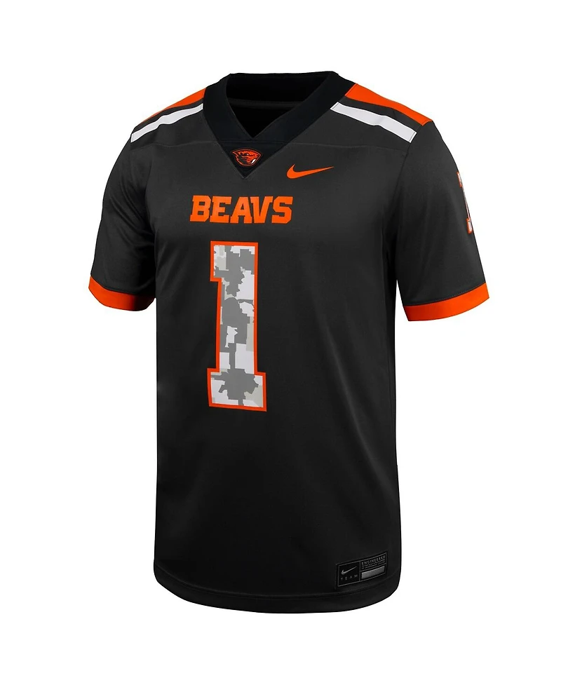 Nike Men's 1 Anthracite Oregon State Beavers Untouchable Replica Football Jersey