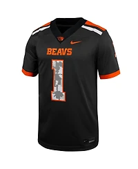 Nike Men's 1 Anthracite Oregon State Beavers Untouchable Replica Football Jersey