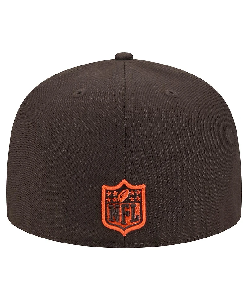 New Era Men's Brown Cleveland Browns Main 59FIFTY Fitted Hat