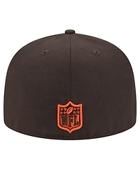 New Era Men's Brown Cleveland Browns Main 59FIFTY Fitted Hat