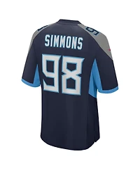 Nike Big Boys and Girls Jeffery Simmons Navy Tennessee Titans Team Game Jersey
