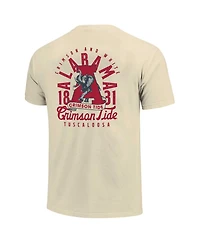 Image One Men's Cream Alabama Crimson Tide Comfort Colors Mascot Overlay T-Shirt