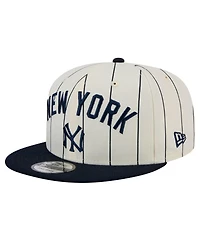 New Era Men's White New York Yankees Jersey Pinstripe 9FIFTY Snapback Hat