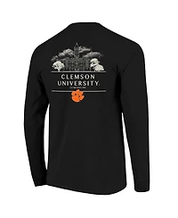 Image One Men's Black Clemson Tigers Comfort Colors Campus Nights Long Sleeve T-Shirt