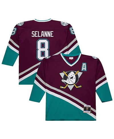 Mitchell & Ness Men's Teemu Selanne Purple Anaheim Ducks 1996-97 Power Play Jersey