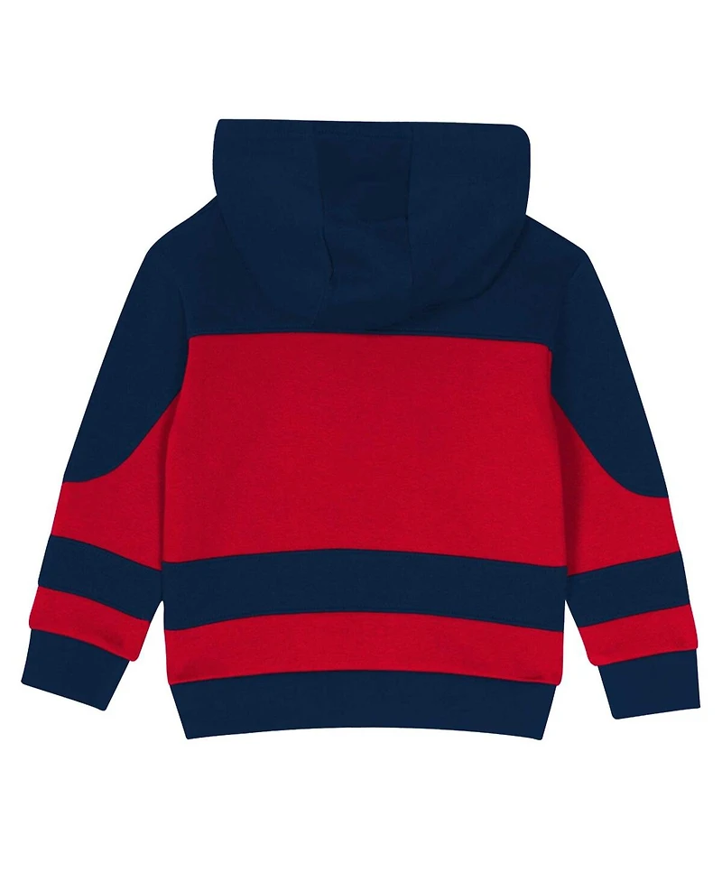 Outerstuff Toddler Navy/Red Washington Capitals Puck Hero Fleece Hoodie and Sweatpants Set