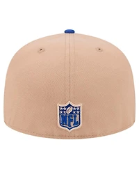 New Era Men's Tan, Royal Buffalo Bills Logo Main 59FIFTY Fitted Hat