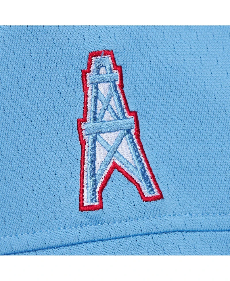 Mitchell & Ness Men's Warren Moon Light Blue Houston Oilers Player Name Number Hoodie Legacy Jersey