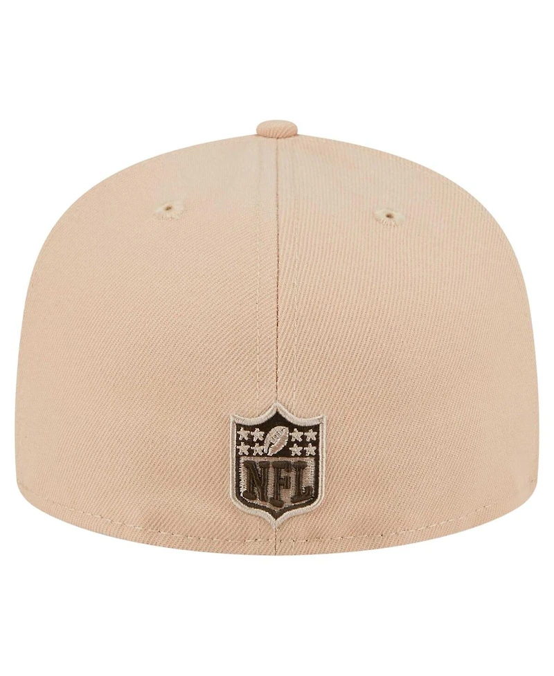 New Era Men's Tan England Patriots Candied Pecan 59FIFTY Fitted Hat