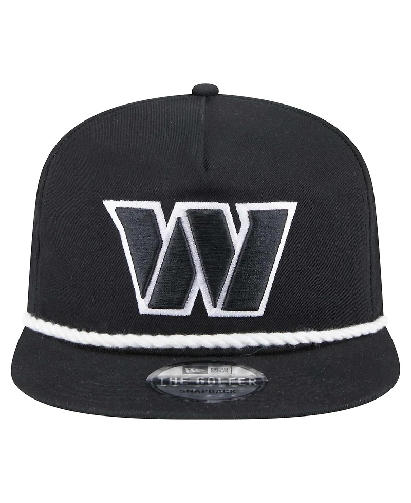 New Era Men's Black Washington Commanders B-Dub Golfer Snapback Hat
