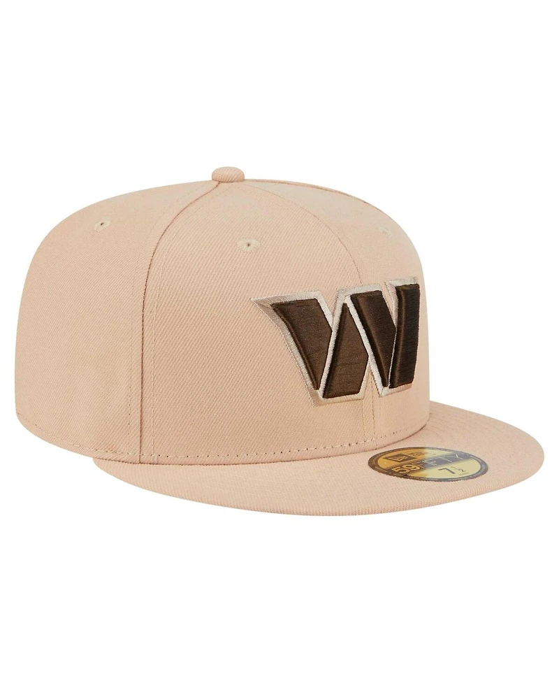 New Era Men's Tan Washington Commanders Candied Pecan 59FIFTY Fitted Hat