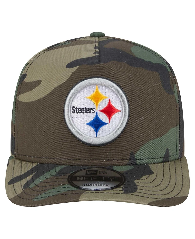 New Era Men's Camo Pittsburgh Steelers Woodsy 9FIFTY Snapback Hat