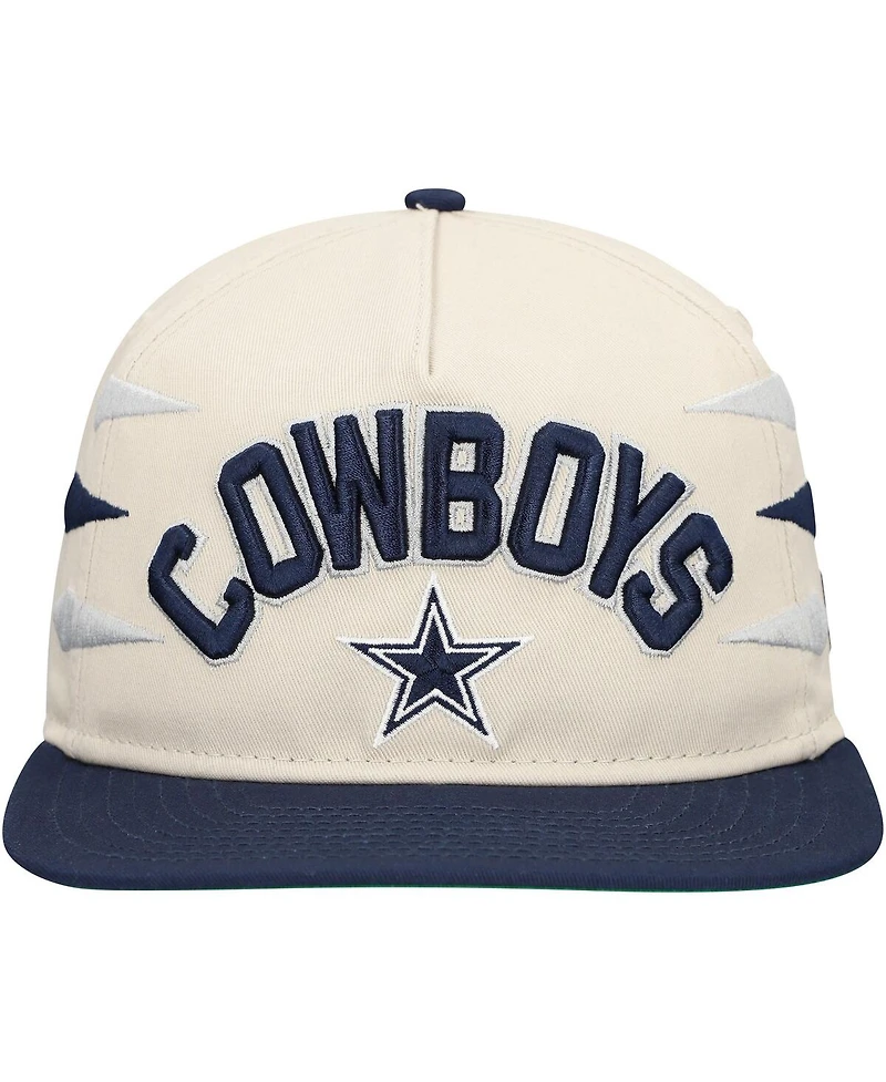 New Era Men's Stone/Navy Dallas Cowboys Athletic Golfer Adjustable Hat