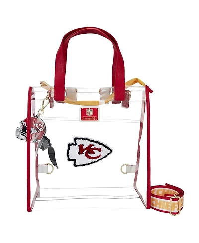 Loungefly Kansas City Chiefs Clear Convertible Backpack Tote Bag