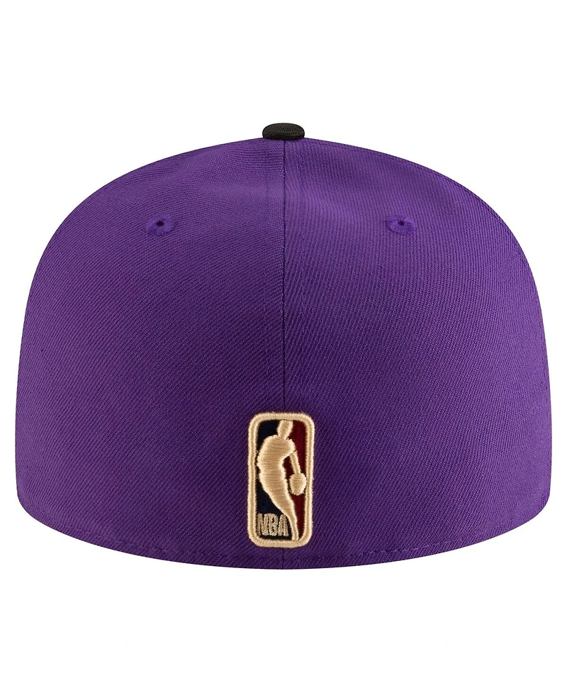 New Era Men's Purple, Black Sacramento Kings 2024/25 Classic Edition Jersey Hook 59FIFTYFitted Hat
