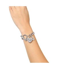 Juicy Couture Toggle Bracelet with Crystal Heart Charm