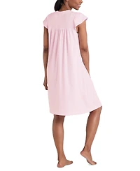 Miss Elaine Women's Embroidered Short-Sleeve Nightgown