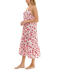 Roudelain Women's Printed Tiered Hem Nightgown
