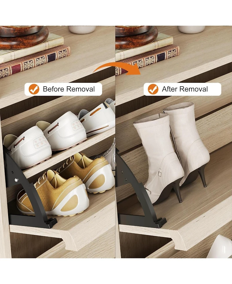 gaomon Shoe Cabinet with 3 Flip Drawers, Modern Shoe Rack Storage Organizer