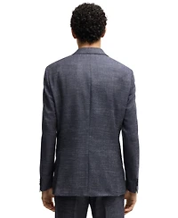 Boss by Hugo Men's Patterned Wool Blend Slim-Fit Jacket