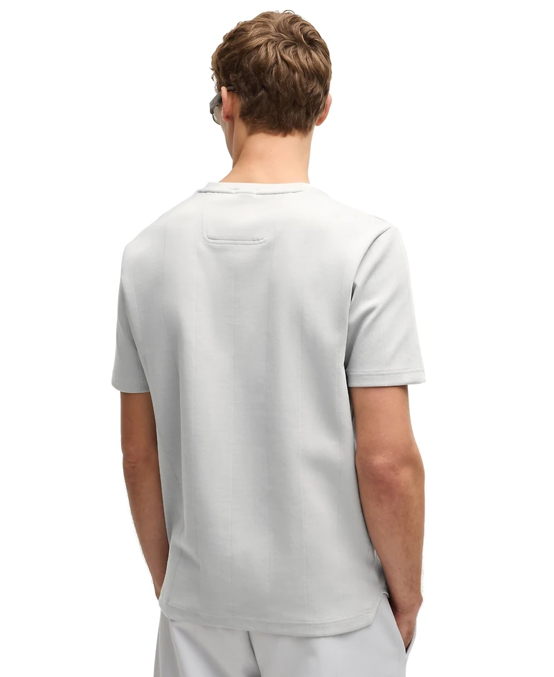 Boss by Hugo Boss Men's Drop-Stitch Detail Relaxed-Fit T-Shirt