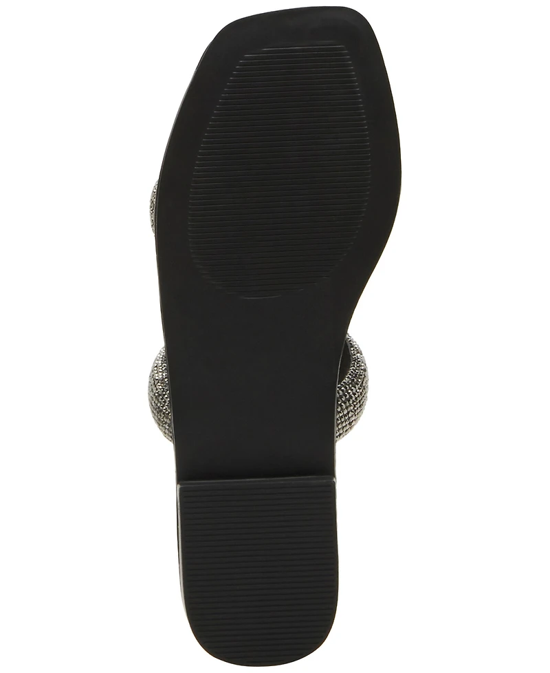 Madden Girl Partly Rhinestone Two-Band Slide Sandals