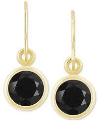 Macy's Created Sapphire Oval Stud Earrings (1-1/2 ct. t.w.) 10k Yellow Gold (Also Additional Gemstones)