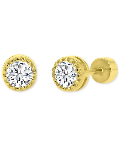 Cubic Zirconia Stud Earrings (3/8 ct. t.w.) in 14k Gold-Plated Sterling Silver