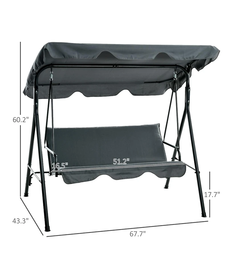 Slickblue 3-Seat Outdoor Patio Swing Chair