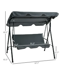 Slickblue 3-Seat Outdoor Patio Swing Chair